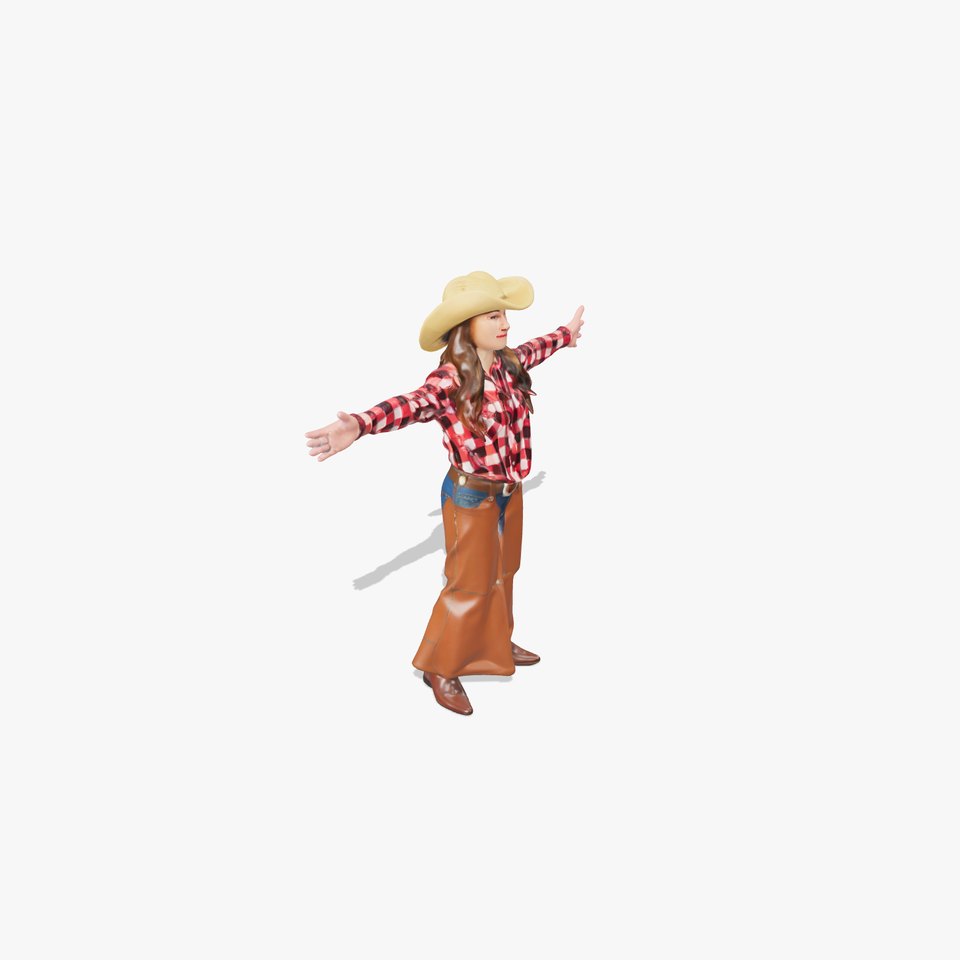 Cowgirl Plaid Shirt model pack